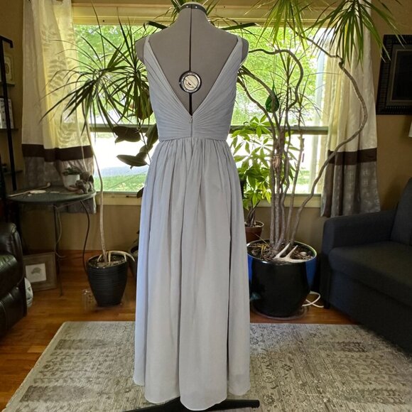 NWT Bliss Extra Bridesmaid Dress Light Gray Formal Wedding S Gown - Picture 7 of 12